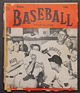 September 1945 Baseball Magazine - Tommy Holmes, Boston Braves - Picture 1 of 5