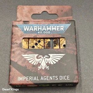 Warhammer 40K Imperial Agents Dice Set (16x D6, Sealed Box, 2024) - Picture 1 of 6