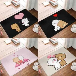 Milk and Mocha Welcome Doormat Rugs for Living Room Bedroom Kitchen Laundry Mat - Picture 1 of 23