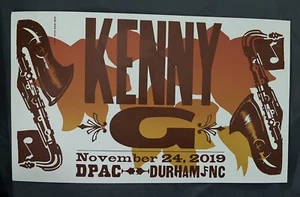 Póster de la gira de saxofón Kenny G 2019.11.24 Hatch Show Durham NC @DPAC - Imagen 1 de 1