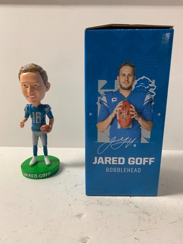 Jared Goff Detroit Lions Bobblehead  NIB SGA 1/1/23 Hard Knocks NFL Football Cover