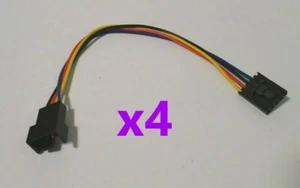 5 pin na 4 pin / 3 pin PWM PC wentylator adapter kabel płyta główna Dell 6" ~ partia x4 szt. - Zdjęcie 1 z 4