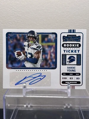 2022 Panini Contenders DAREKE YOUNG Playoff Ticket Auto Variation #255 Seahawks - Image 1 of 2