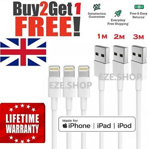 USB Cable For iPhone 7 8 6 5 X 11/11 pro Long Charger Charging Fast Lead 2m 3m