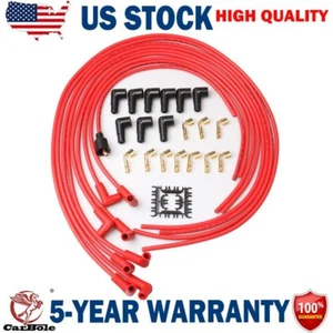 Heavy Duty 8mm High Performance Spark Plug Wire Set Fiber for Chevy SBC BBC HEI - Picture 1 of 15