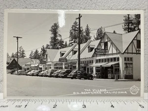 Vintage Real Photo Postcard RPPC the Village Big Bear Lake California - Picture 1 of 3