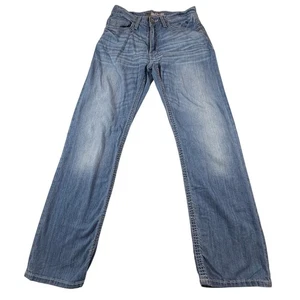 Buckle BKE Jake Boot Stretch Mid-Rise Embroidered Pockets Blue Jeans Men Sz 30R - Picture 1 of 8