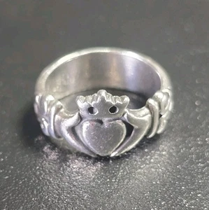 James Avery Sterling Silver Claddagh Ring Band Ring - Picture 1 of 6