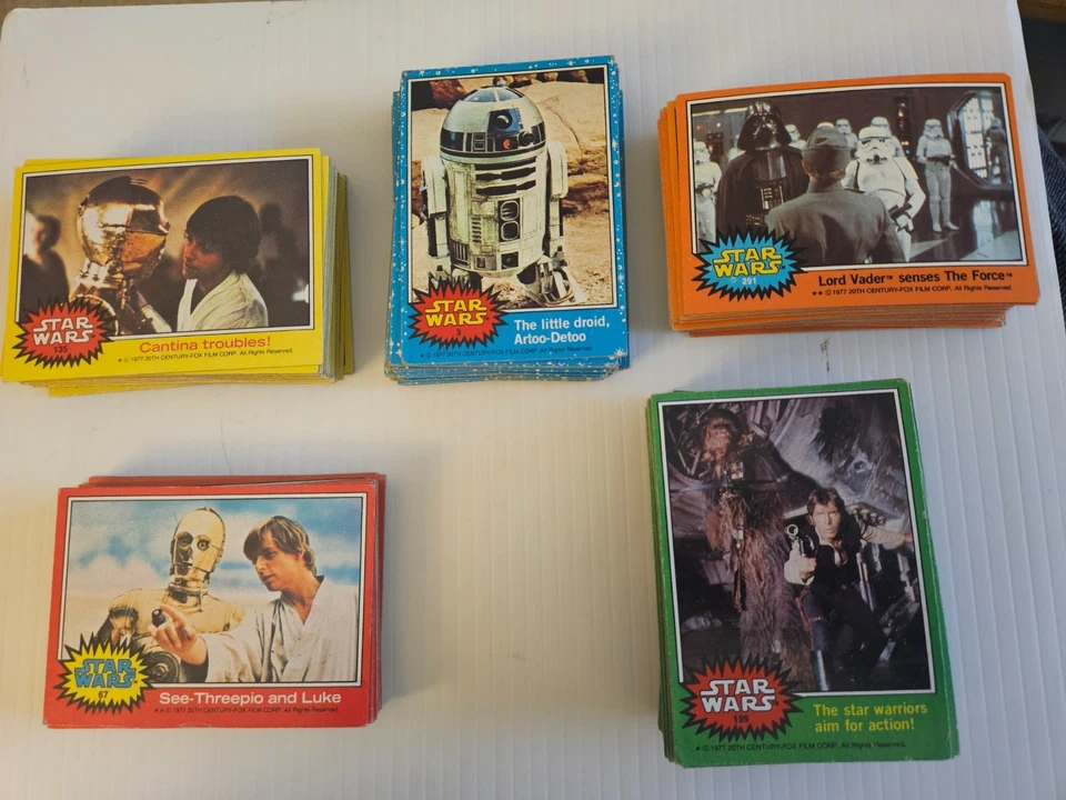 lote de 210 cartas diferentes 1977 topps Star Wars serie 1-5 sin pliegues Foto 1 de 1