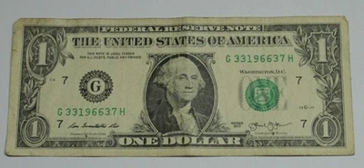 SN749 2013 $1 Dollar Bill Birthday Note March 3 1966 G 33196637 H Anniversary - Image 1 of 2