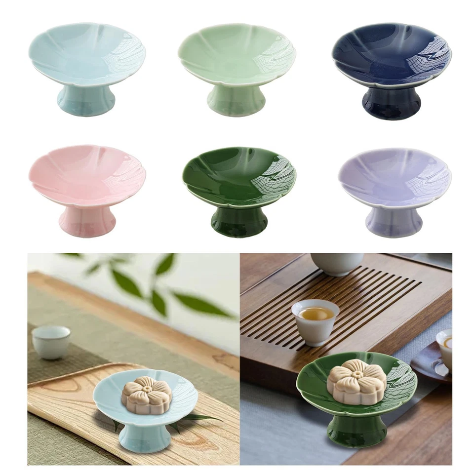 Ceramic Dessert Stand Fruit Bowl Footed Serving Platter Pedestal Tray Mini Cake - Image 1 of 1