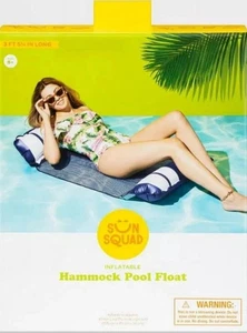 Hamaca inflable Sun Squad (objetivo) piscina flotador 3’5” largo 27” ancho TOTALMENTE NUEVA - Imagen 1 de 2