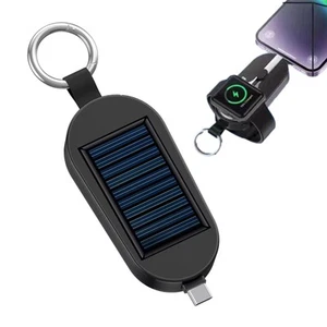 Mini Power Bank Portachiavi 3000mAh Banca di Energia Solare Tipo C Power Bank Caricatore - Foto 1 di 15