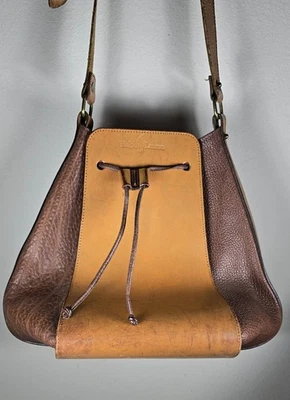 Bolso de Mano Vintage Ralph Lauren Cuero con Cordón Correa para el Hombro Cartera Foto 1 de 4