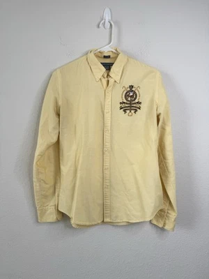 Ralph Lauren Women’s Slim Fit Oxford Shirt Crest Embroidery Sz 10 Butter Yellow - Image 1 of 4