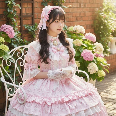 Sweet Ruffled Hairband Ribbon Bow Maid Cosplay Headdress  Daily - Image 1 of 4