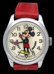 Vintage Bradley Swiss Made Mickey Mouse Disney Uhr 32mm x 35,8mm läuft - Bild 1 von 5