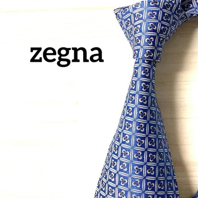 Corbata Ermenegildo Zegna Seda Patrón Floral Azul | Accesorios Clásicos Hombre Foto 1 de 4