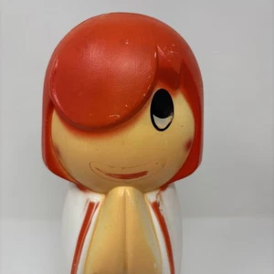 Vintage 1971 Empire Blow Mold Angel Praying Red Hair Tabletop Table Top 12" - Picture 1 of 7