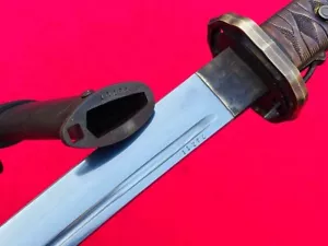 Espada militar de oficial del ejército de Japón Katana samurai número de serie borde mango de latón - Imagen 1 de 18