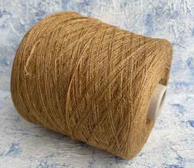 Linen tape yarn Color Dark Beige 94/6% Linen/Polyamide 290m/100g, Per 100g - Image 1 of 4