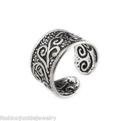 Spiral Ear Cuff Earring - 925 Sterling Silver - No Piercing Clip On Scroll - Image 1 of 4