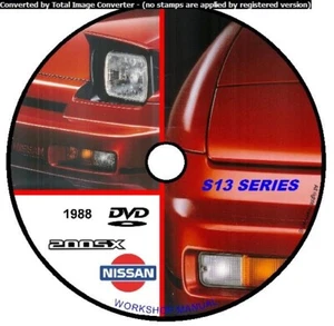 WORKSHOP MANUAL MAINTENANCE NISSAN S13 SERIES 200 SX 1988 CD DVD - Picture 1 of 5