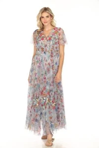 Johnny Was Biya Mazzy Flora Ruched Maxi Dress B32024-2K - Picture 1 of 13