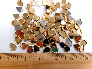 120 gold plated heart shape pendants