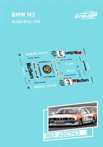 CALCAS BMW M3 EUSER BTCC 1990 SLOT DECALS - Imagen 1 de 1