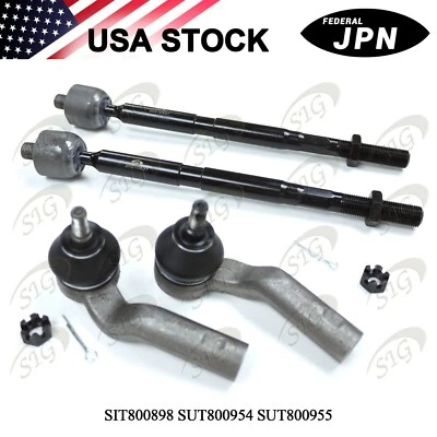 Kit de 4 piezas de extremos de varilla de amarre interior y exterior delanteros para Ford Transit Connect 2014-2018 Foto 1 de 4