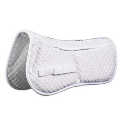 NWT ECP White Equine comfort products CONTOURED Half pad with shims - Image 1 of 3