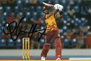 WEST INDIES CRICKET: SHAI HOPE SIGNED 6x4 ACTION PHOTO + COA - Bild 1 von 1