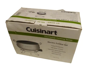 Cuisinart Electric Fondue Pot Set CFO-3SS 3 Quart 1000 Watts W/8 extra Forks. - Picture 1 of 10