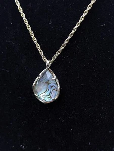 KENDRA SCOTT Macrame Dee Gold plated ABALONE Necklace Drop D030 - Picture 1 of 11