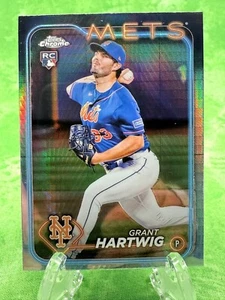 Grant Hartwig RC - Prism Refractor - 2024 Topps Chrome #45 New York Mets - Picture 1 of 11