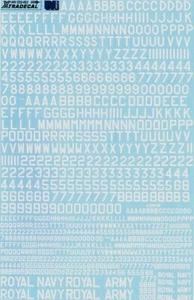 X32022 Xtradecal 1:32 RAF Serial Letters, Numbers and Royal Navy 8' and 4' White - Picture 1 of 1
