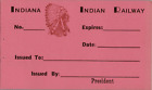 Rare BLANK Unused Indiana Indian Railway Card c1930s Train / Railroad