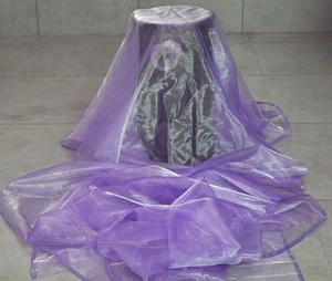 10 YARD Organza Fabric 45" W Crystal Sheer Sewing Craft DIY Wedding Party Décor - Picture 1 of 98