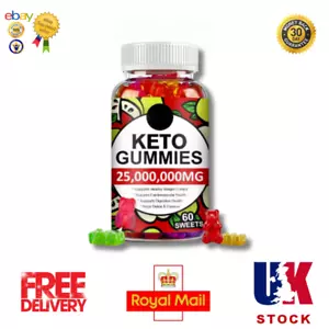 Keto Gummies for Weight & Fat Loss, Belly Fat Burner -60 High Strength ACV. - Picture 1 of 8