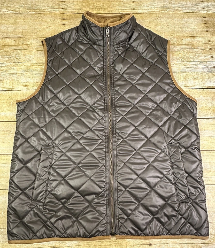 Chaleco acolchado Bills Khakis Private Stock cremallera completa verde oliva • Grande para hombre Foto 1 de 4