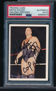 1988 Wonderama NWA Nikita Koloff #217 bio back signed auto PSA/DNA