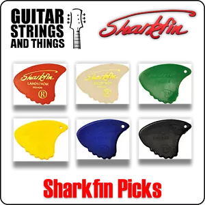 Sharkfin Landstrom Goldprint & Relief Plectrums - Bag of 6 Picks  - Picture 1 of 14