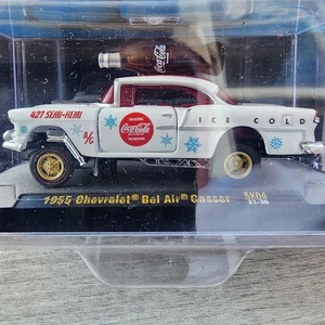 🏁2021 M2 Machines “Coca-Cola” 1955 Chevrolet Bel Air Gasser SK04 21-36 - Picture 1 of 7