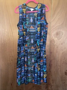 Spolverino senza maniche Lularoe Joy aperto davanti in ottime condizioni! Taglia Large - Foto 1 di 6