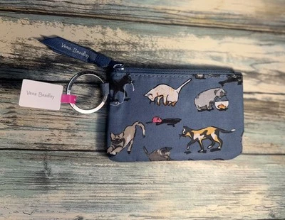 NUEVO Vera Bradley •Cartera monedero tarjeta identificación cremallera maullido gato 🐱 Nuevo con etiquetas Foto 1 de 4