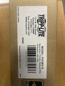 Tripp Lite By Eaton Master-Power Pdumv15 Pdu Miernik 1,4Kw 120V 15A 0U 16 5-15R - Zdjęcie 1 z 1