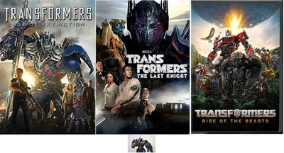 TRANSFORMERS 4 AGE EXTINCTION, LAST KNIGHT 5, RISE BEASTS 6 (3 DVD) Movie Set - Image 1 of 4