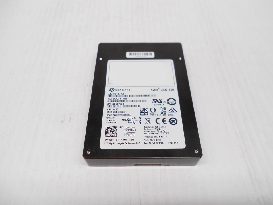 Seagate Nytro 3332 3.84TB SAS SSD Hard Drive 12G 2.5'' XS3840SE70084 Dell HP - Image 1 of 1