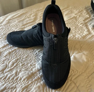 Zapato Easy Spirit para mujer talla 7 negro de cuero/gamuza Foto 1 de 4